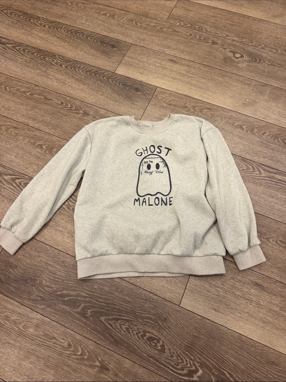 Ghost Malone Light Grey Pullover Sweatshirt XL